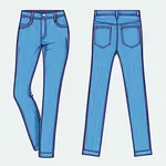 denim-blue trousers image